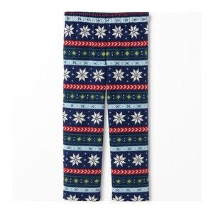 Hanna Andersson Blue Red & White Holiday Fair Isle Flannel Pajama Pant Size S